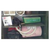 Metal Cabinet with Contents