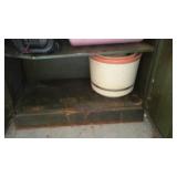 Metal Cabinet with Contents