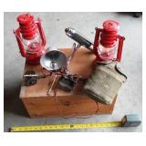 Canteen, Bell,  Oil Lights (2), Cast Iron Toy Canon and More.