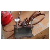 Canteen, Bell,  Oil Lights (2), Cast Iron Toy Canon and More.