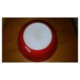 Pyrex Bowls (3) Chip on Red Bowl