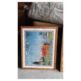 Pictures (2). Kids Reading, Walt Disney Fantasia. 30 ½ in. x 25 in.