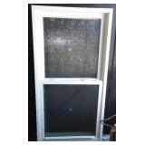 Lindsay Double-hung window, with obscure glass. NEW.