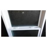 Lindsay Double-hung window, with obscure glass. NEW.
