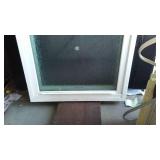 Lindsay Double-hung window, with obscure glass. NEW.