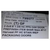 Oak Finished Interior Slab Doors (4) and Interior Doors (2).