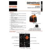 Generac Generator GP 2500i, 120V.