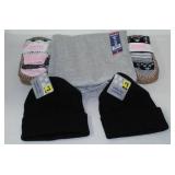 New Sweatpants, Hat (2), and Slippers (2).