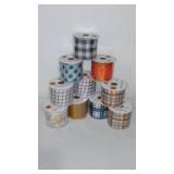 New Fall Decorative Ribbon (10). 2.5 in w X 9 Feet.
