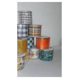 New Fall Decorative Ribbon (10). 2.5 in w X 9 Feet.
