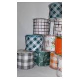 New Fall Decorative Ribbon (10). 2.5 in w X 9 Feet.