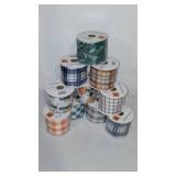 New Fall Decorative Ribbon (10). 2.5 in w X 9 Feet.