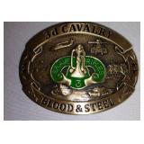 3 d Cavalry Blood and Steel Belt Buckle.