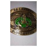 3 d Cavalry Blood and Steel Belt Buckle.