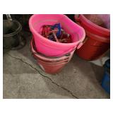(4) Straight Back Buckets, (2) Muck Buckets, (7) Feeders, (3) Stall Feeders, (6) Pails