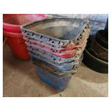 (4) Straight Back Buckets, (2) Muck Buckets, (7) Feeders, (3) Stall Feeders, (6) Pails