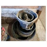 (4) Straight Back Buckets, (2) Muck Buckets, (7) Feeders, (3) Stall Feeders, (6) Pails