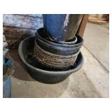 (4) Straight Back Buckets, (2) Muck Buckets, (7) Feeders, (3) Stall Feeders, (6) Pails