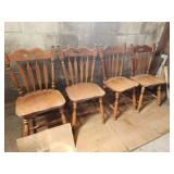 Lot of (4) Wooden Dining Room Side Chairs