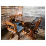 Dining Room Set - Table, Bench, (3) Chairs with pads