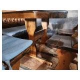 Dining Room Set - Table, Bench, (3) Chairs with pads
