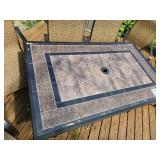 Outdoor Patio Set - Unmbrella Table and (6) Chairs