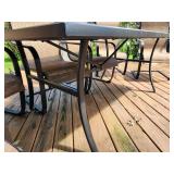 Outdoor Patio Set - Unmbrella Table and (6) Chairs