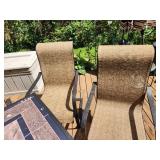 Outdoor Patio Set - Unmbrella Table and (6) Chairs