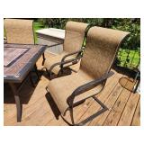 Outdoor Patio Set - Unmbrella Table and (6) Chairs