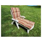 Plastic Patio Lounge Chair with Cushion