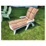 Plastic Patio Lounge Chair with Cushion