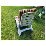 Plastic Patio Lounge Chair with Cushion