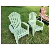 Lot of (2) Vinyl Adirondak Chairs