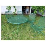 Metal Outdoor Patio Set - Table and (4) Chairs