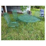 Metal Outdoor Patio Set - Table and (4) Chairs