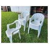 Lot of (10) Vinyl Patio Chairs