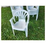 Lot of (10) Vinyl Patio Chairs