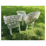 Lot of (10) Vinyl Patio Chairs