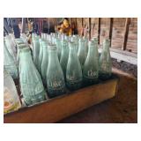 Lot of (2) Vintage Wooden Crates with Glass Pop/Soda Bottles - A&W, Coke, Sun-Rise, Sunkist (empty)
