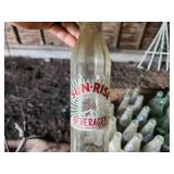 Lot of (2) Vintage Wooden Crates with Glass Pop/Soda Bottles - A&W, Coke, Sun-Rise, Sunkist (empty)