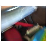 Lot of (2 Boxes) Outdoor/Sports Games and Toys, Hula Hoops, Airport Interlocking Play Mats, Sports Balls, Rackets, Clubs and more