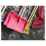Lot of (~18) Sand and Garden Toys - Shovels, Rakes, Hoes