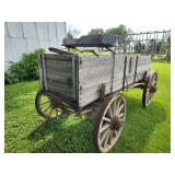 Wooden Wheel Double Box - Horse Drawn