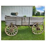 Wooden Wheel Double Box - Horse Drawn