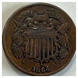 1864 Two Cent Piece