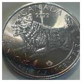 1oz .9999 Canadian Wildlife Silver Round (beautiful patina)