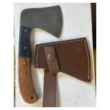 Custom Damascus Clever / Axe 8" Tall