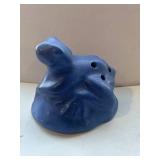 Rosemeade Blue Frog Flower Holder