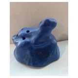 Rosemeade Blue Frog Flower Holder