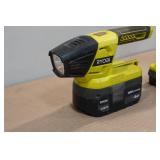 Ryobi One Work Light and Drill with Batteries -No Charger